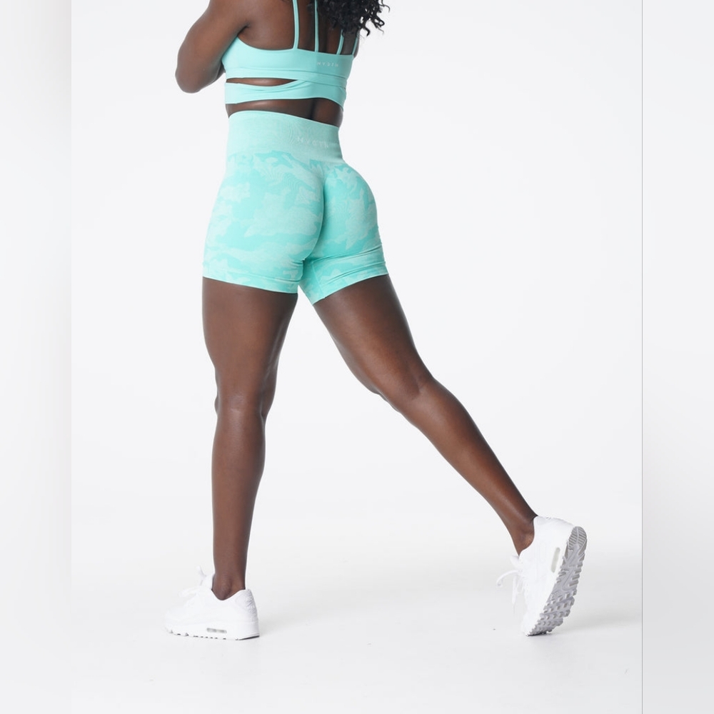 NVGTN Camo Seamless Shorts - Mint